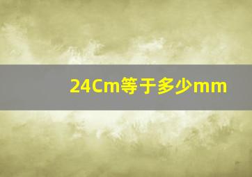 24Cm等于多少mm