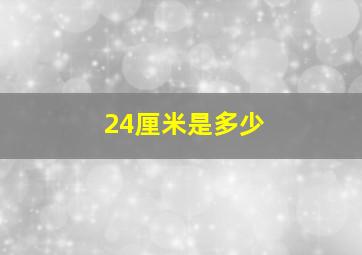 24厘米是多少