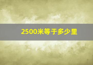 2500米等于多少里