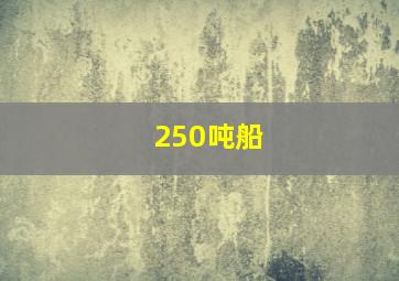 250吨船