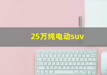 25万纯电动suv