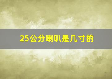 25公分喇叭是几寸的