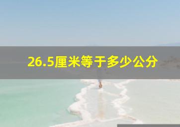 26.5厘米等于多少公分