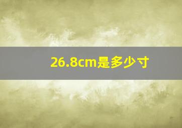 26.8cm是多少寸