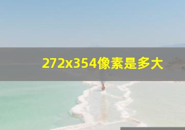 272x354像素是多大