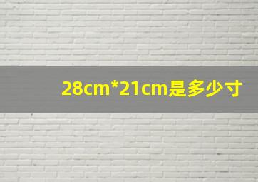 28cm*21cm是多少寸