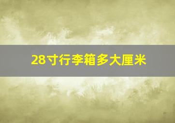 28寸行李箱多大厘米