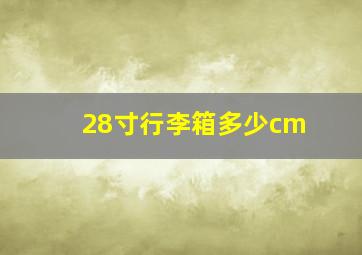 28寸行李箱多少cm