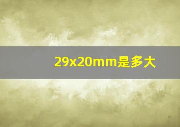 29x20mm是多大