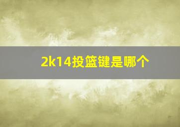 2k14投篮键是哪个