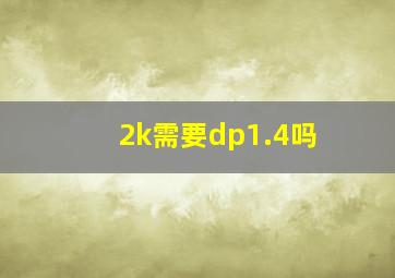 2k需要dp1.4吗