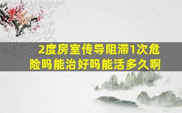 2度房室传导阻滞1次危险吗能治好吗能活多久啊