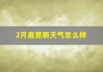 2月底昆明天气怎么样