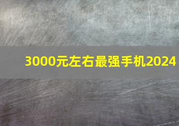 3000元左右最强手机2024