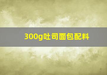 300g吐司面包配料