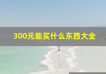 300元能买什么东西大全