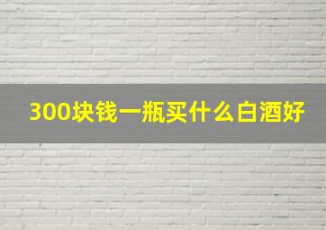 300块钱一瓶买什么白酒好