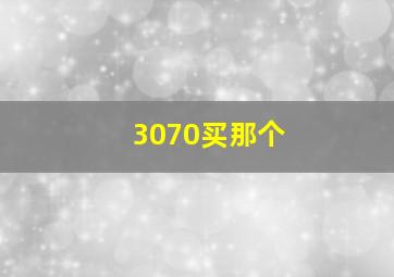 3070买那个