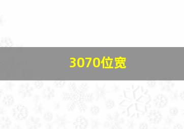 3070位宽