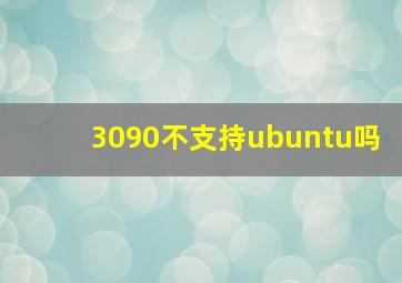 3090不支持ubuntu吗