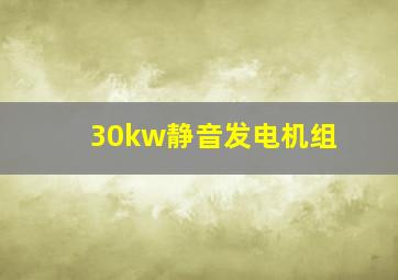 30kw静音发电机组