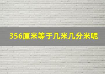 356厘米等于几米几分米呢