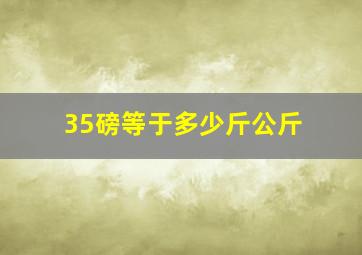 35磅等于多少斤公斤