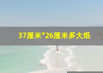 37厘米*26厘米多大纸