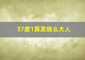 37度1算发烧么大人