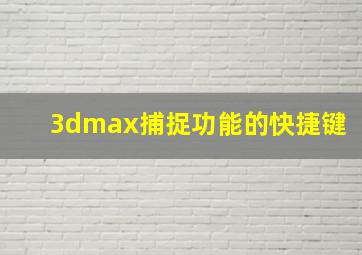 3dmax捕捉功能的快捷键