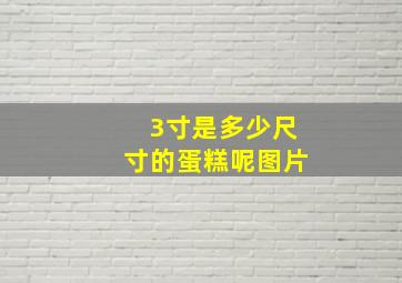 3寸是多少尺寸的蛋糕呢图片