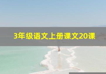 3年级语文上册课文20课