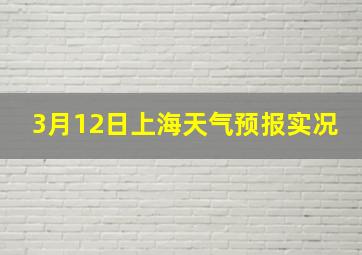 3月12日上海天气预报实况