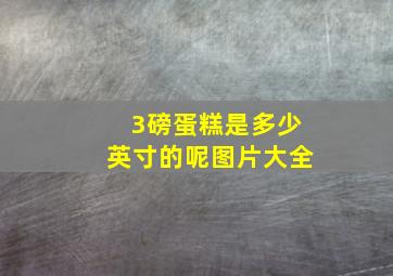 3磅蛋糕是多少英寸的呢图片大全