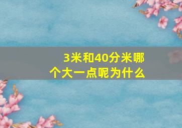 3米和40分米哪个大一点呢为什么