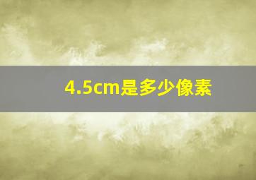 4.5cm是多少像素