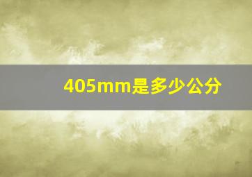 405mm是多少公分