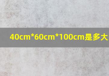 40cm*60cm*100cm是多大的箱子