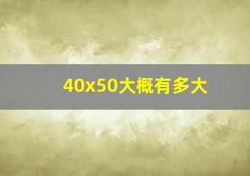 40x50大概有多大