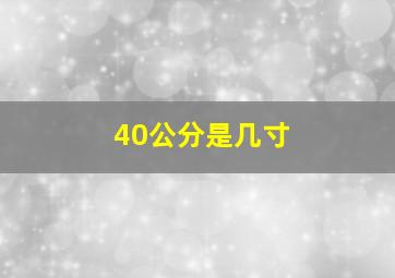 40公分是几寸