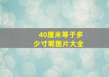 40厘米等于多少寸呢图片大全