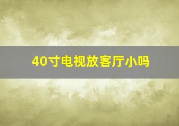 40寸电视放客厅小吗