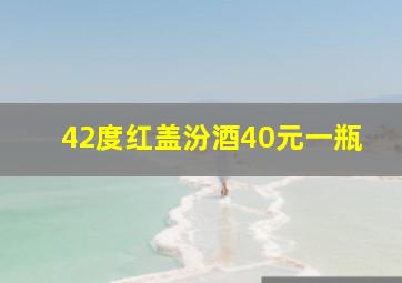 42度红盖汾酒40元一瓶