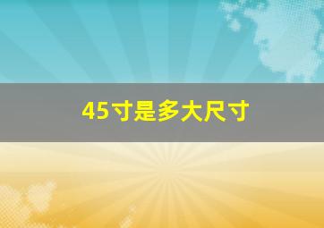 45寸是多大尺寸