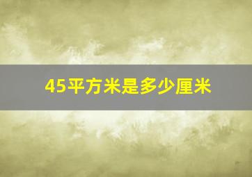 45平方米是多少厘米