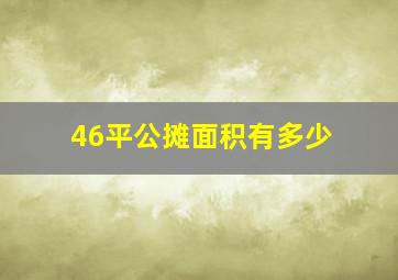 46平公摊面积有多少