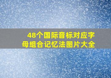 48个国际音标对应字母组合记忆法图片大全