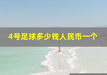 4号足球多少钱人民币一个