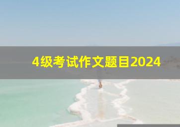 4级考试作文题目2024