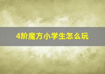 4阶魔方小学生怎么玩